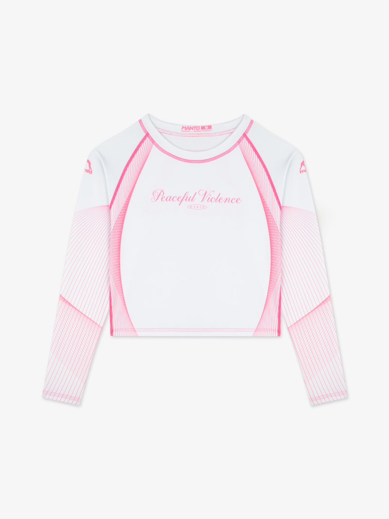 MANTO women rashguard Peacefull violence - white